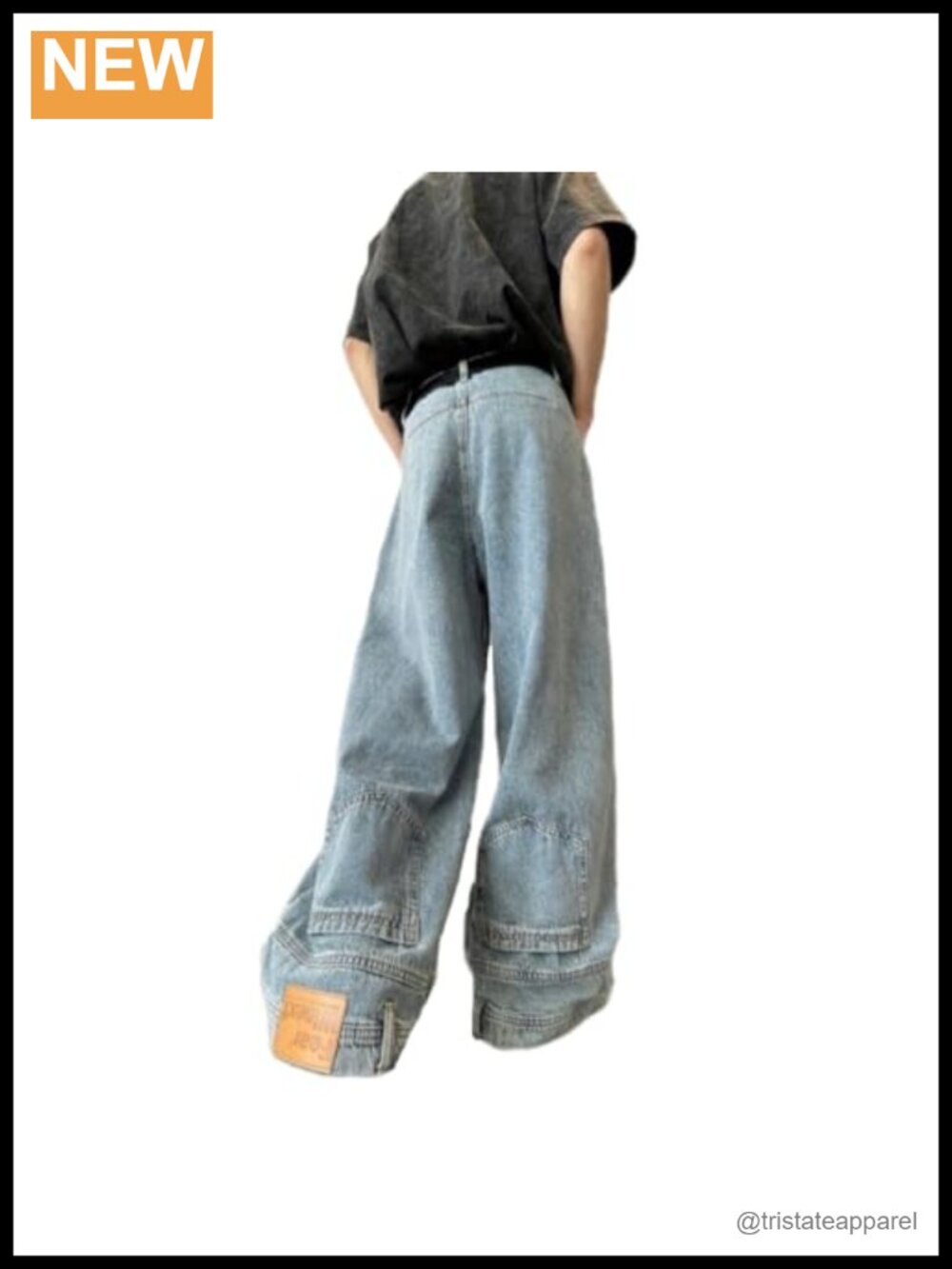 High Waist Straight Leg Jeans Y2K Streetwear Loose Denim